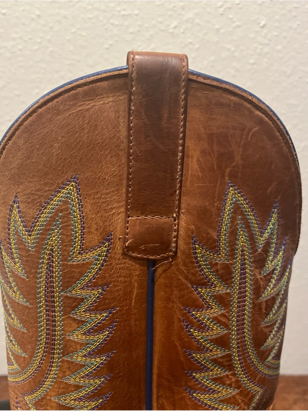 Horse Power Men's Brown Woven Leather Cowboy Boots by Anderson Bean Sz 10.5D - Picture 3 of 9